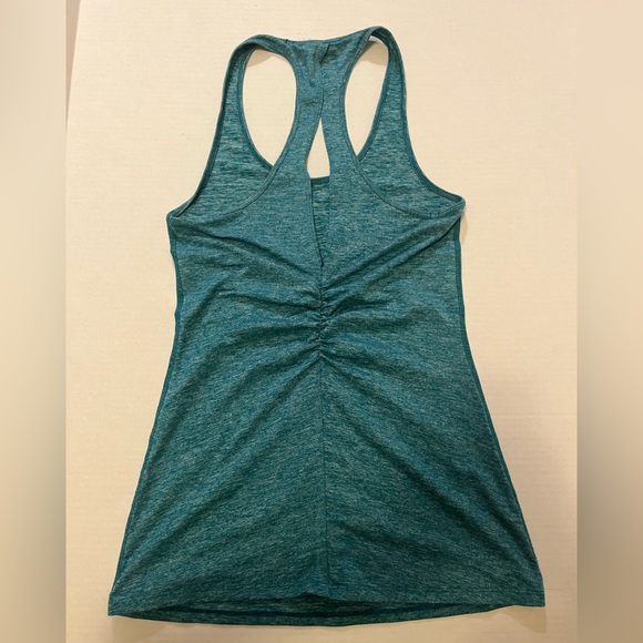 Patagonia teal tank top keyhole scrunched racer back XS - Picture 2 of 6